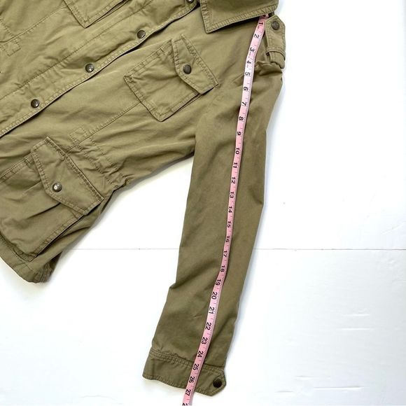 Banana Republic Utility Military Olive Green Coat Size Small - Picture 10 of 11